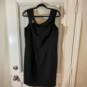 Calvin Klein Sheath Dress Size 14 Black Novelty Sleeveless NWT READ